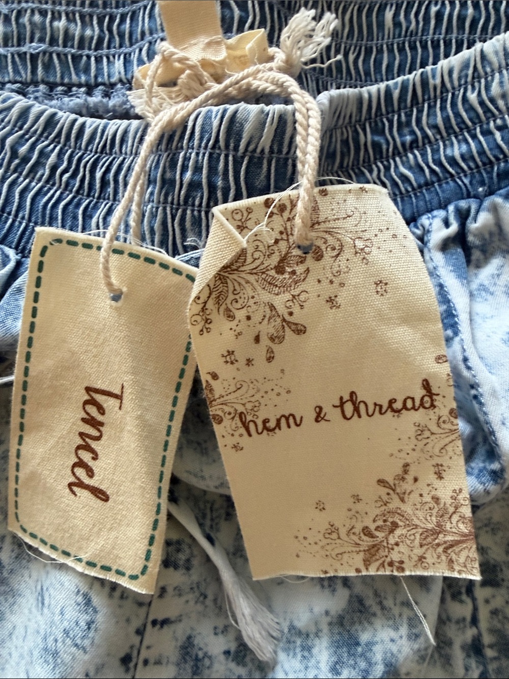 Hem & Thread Light Blue Acid Wash Boyfriend Jeans - Picture 3 of 9